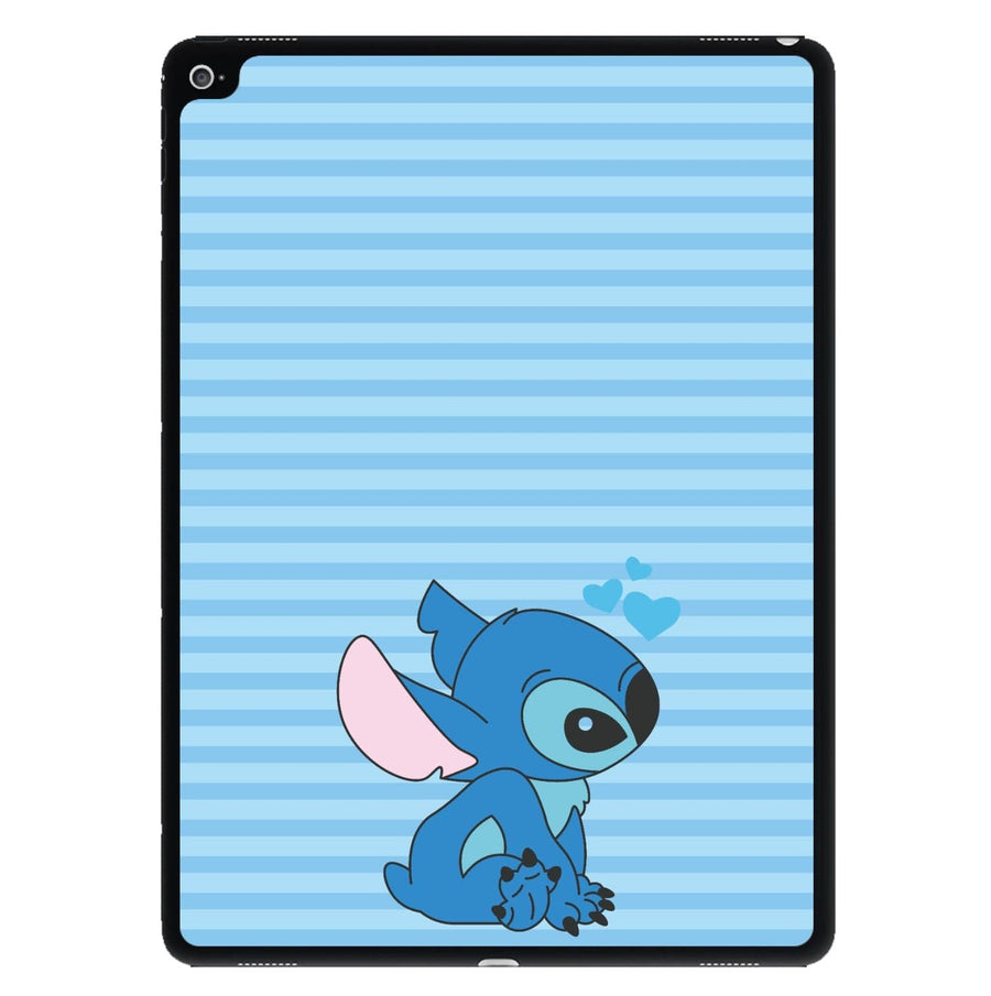 Blue Hearts Stitch - Disney Valentine's iPad Case