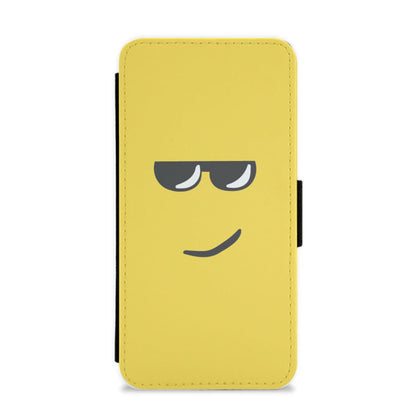 Yellow Face Shades Flip / Wallet Phone Case