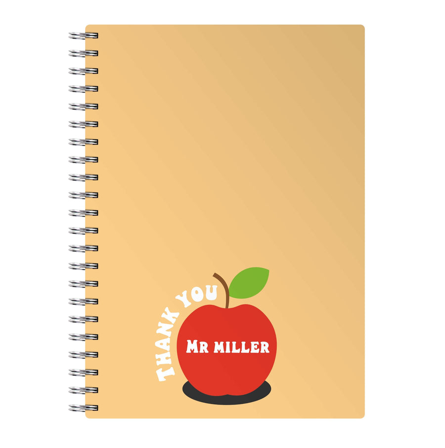 Apple - Personalised Teachers Gift Notebook