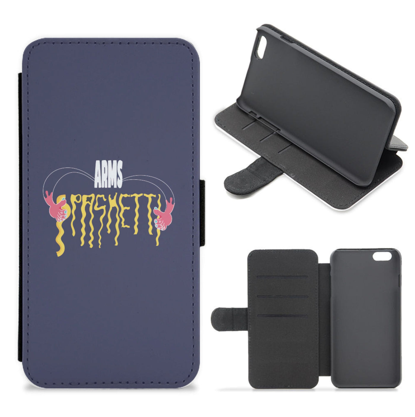 Arms Spaghetti - Dark Blue Flip / Wallet Phone Case