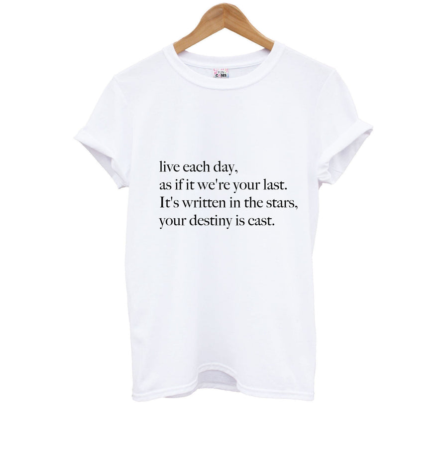 Live Each Day As If It We're Your Last - Elvis Kids T-Shirt