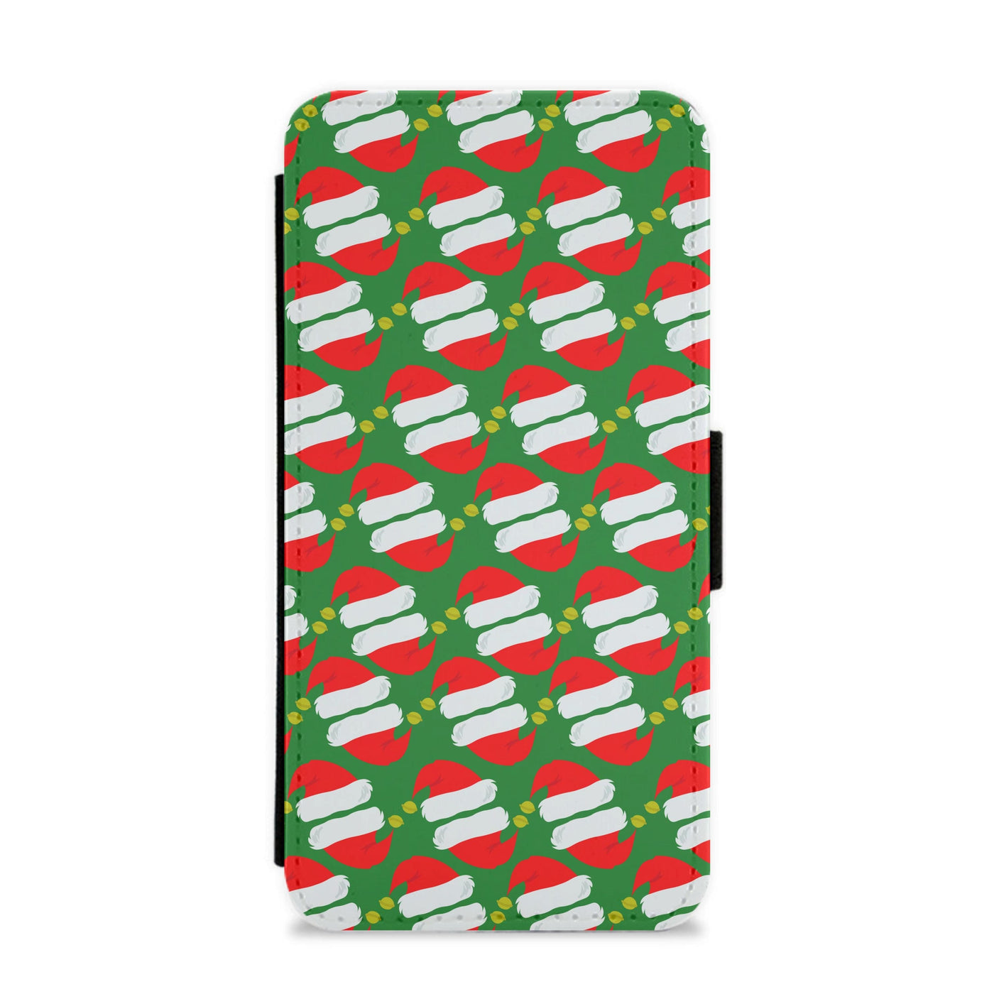 Santa Hat Pattern - Christmas Flip / Wallet Phone Case