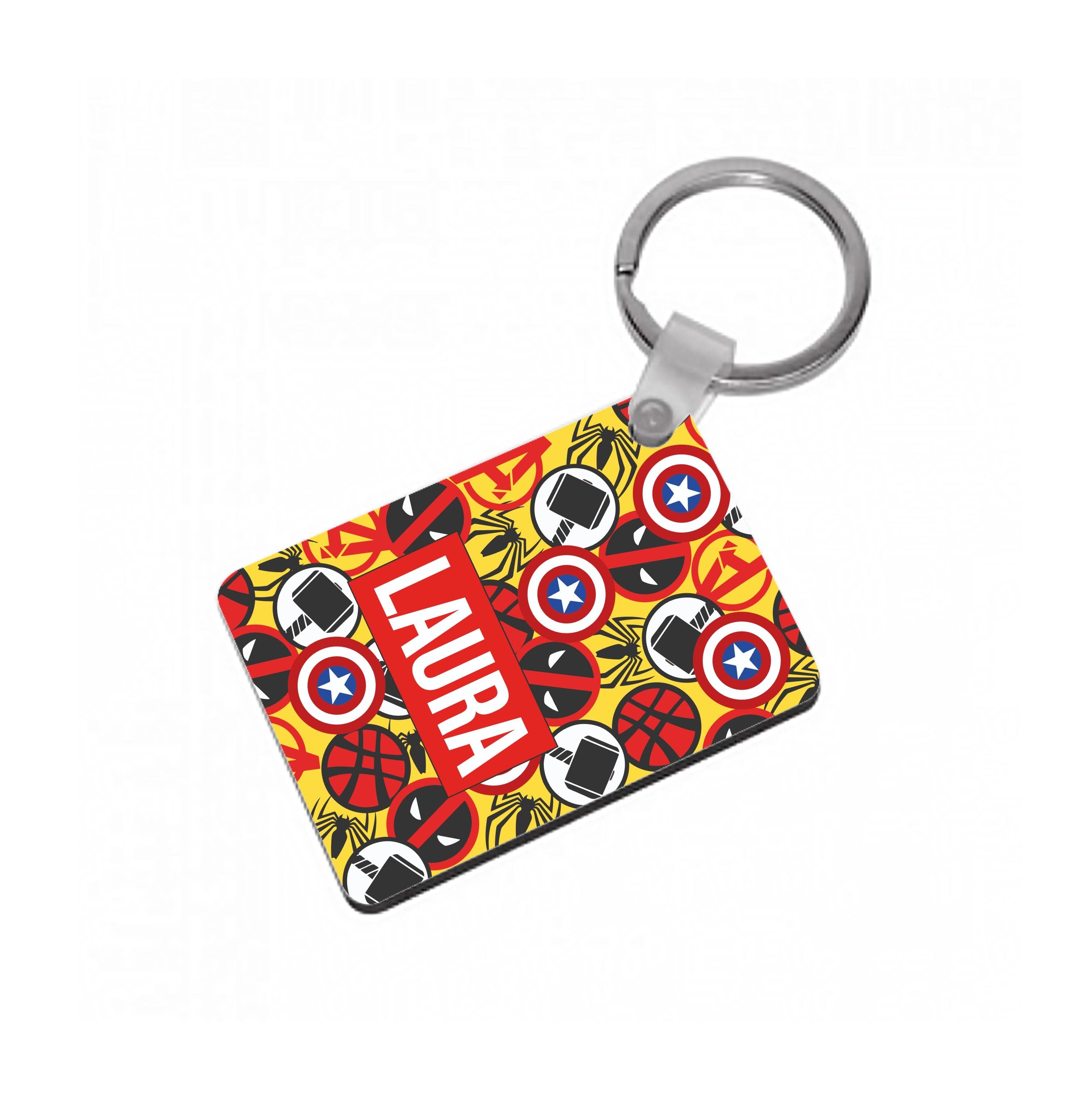 Collage - Personalised Superhero Comic Keyring