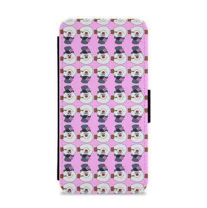 Pattern - Snowman Flip / Wallet Phone Case