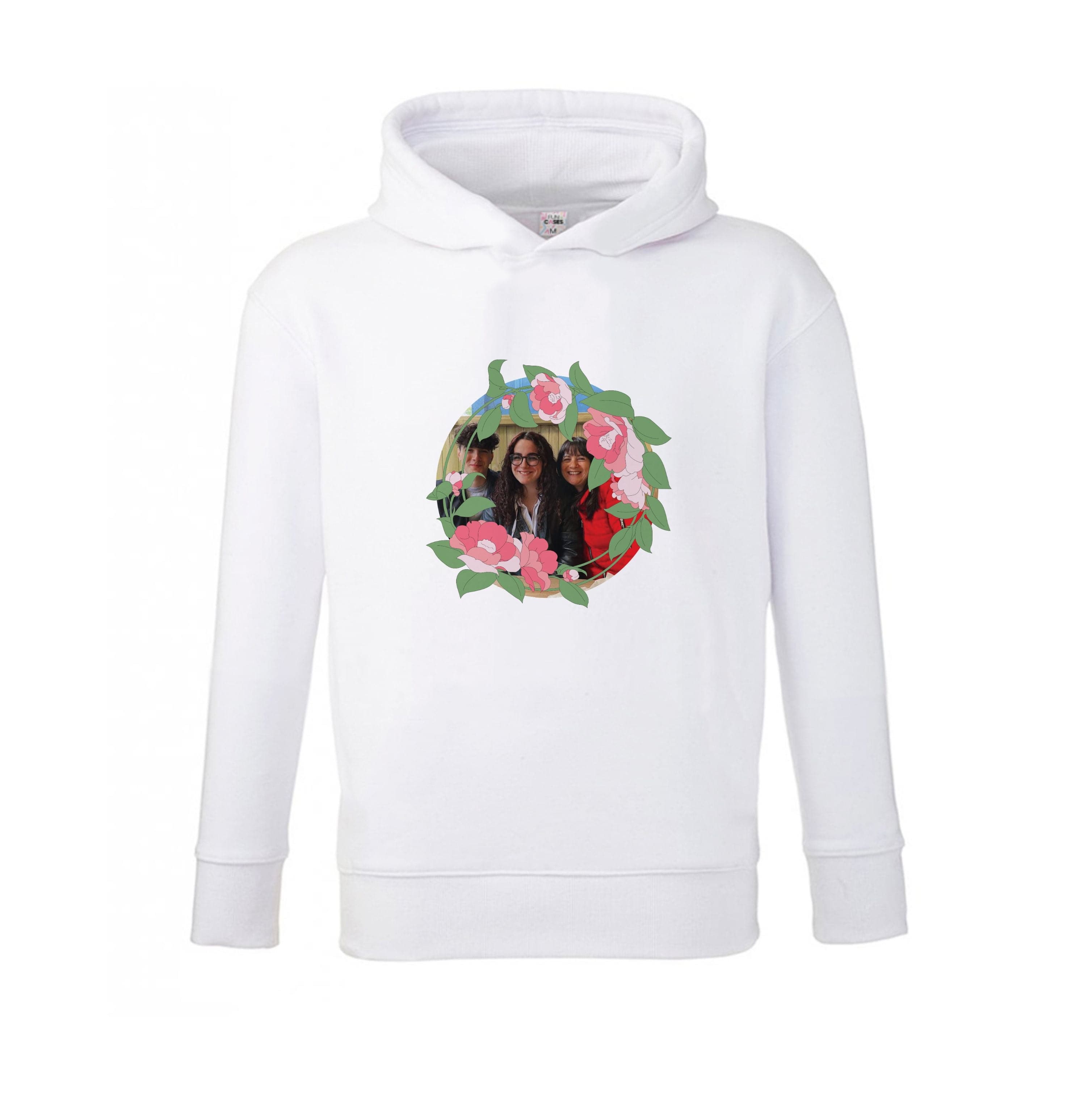 Floral Wreath - Personalised Mother's Day Kids Hoodie