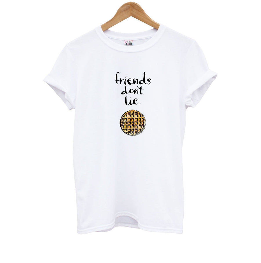 Friends Don't Lie Waffle - Stranger Things Kids T-Shirt
