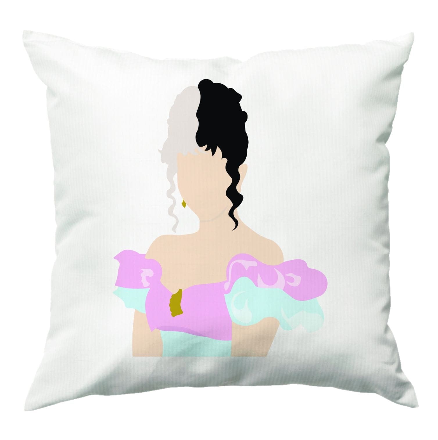 Blue And Pink Dress Cushion