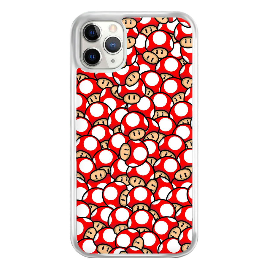 Mushroom Pattern - Red Phone Case