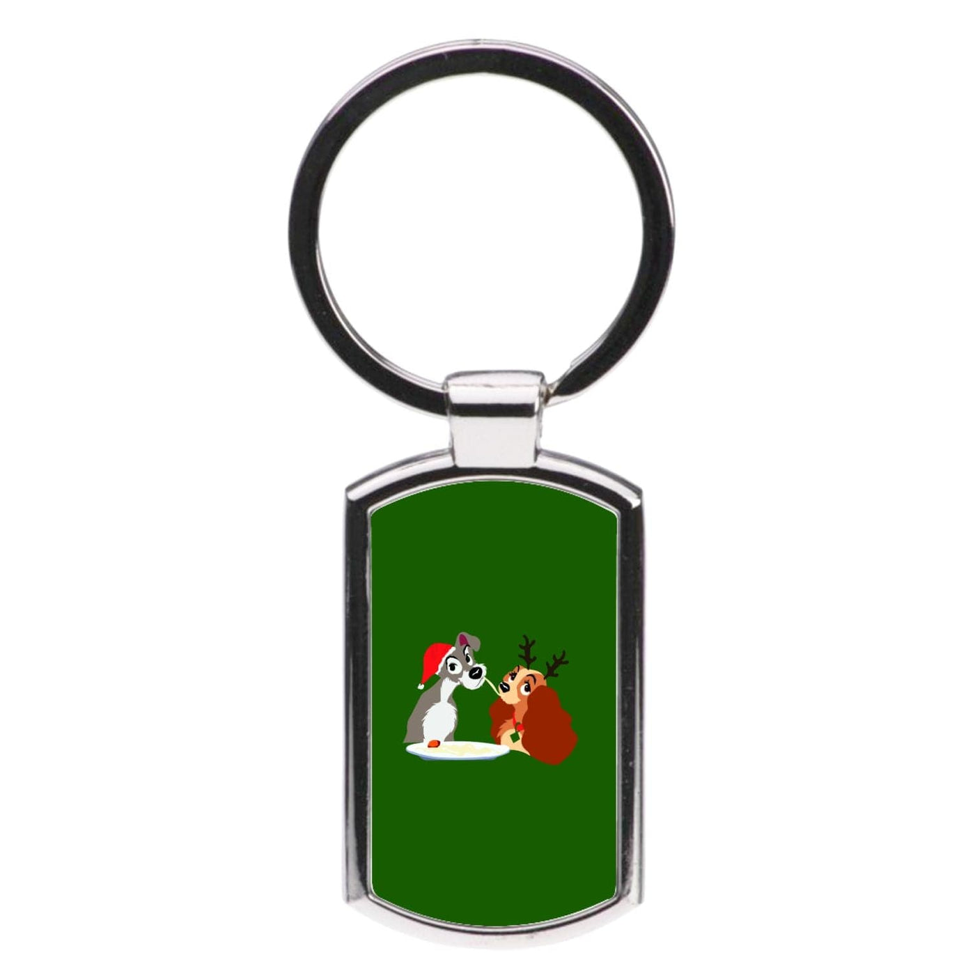Christmas Lady And The Tramp Luxury Keyring