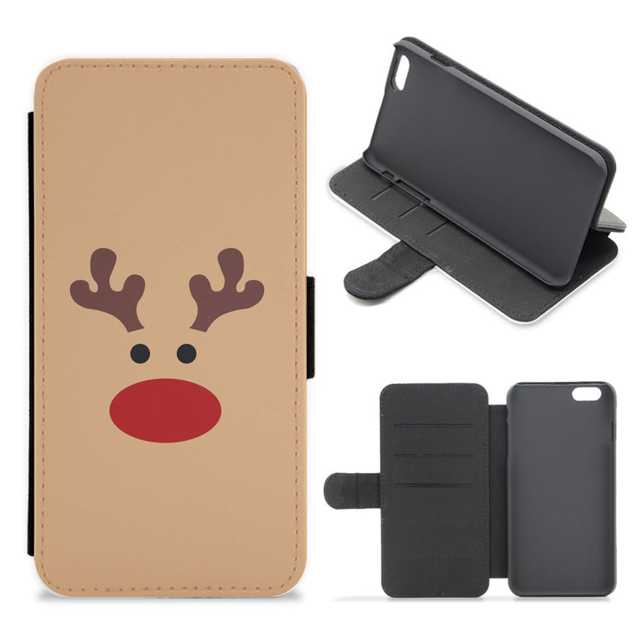 Rudolph Red Nose - Christmas Flip / Wallet Phone Case