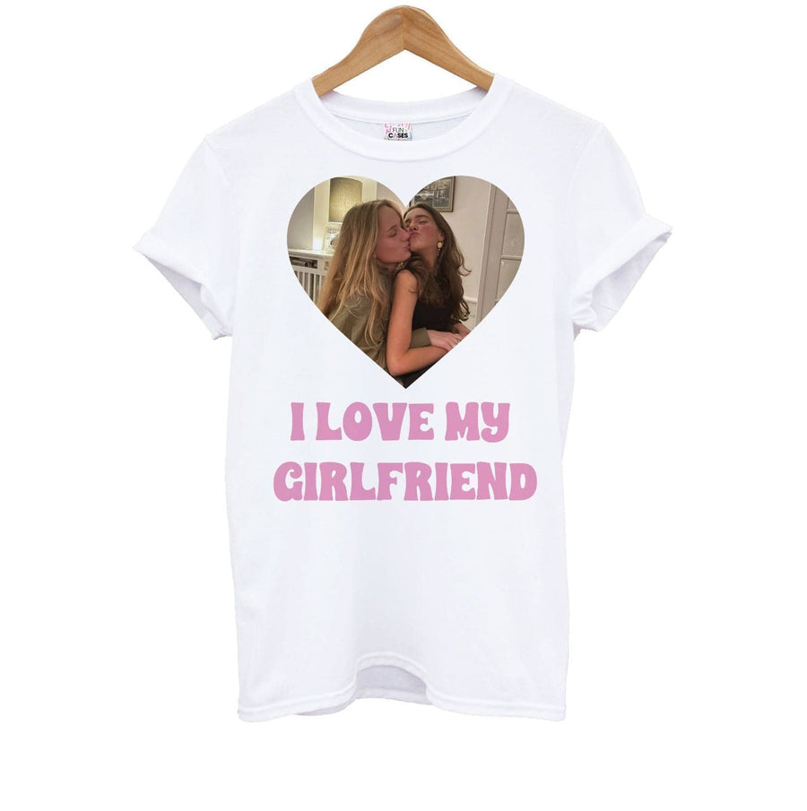I Love My Girlfriend - Personalised Couples Kids T-Shirt