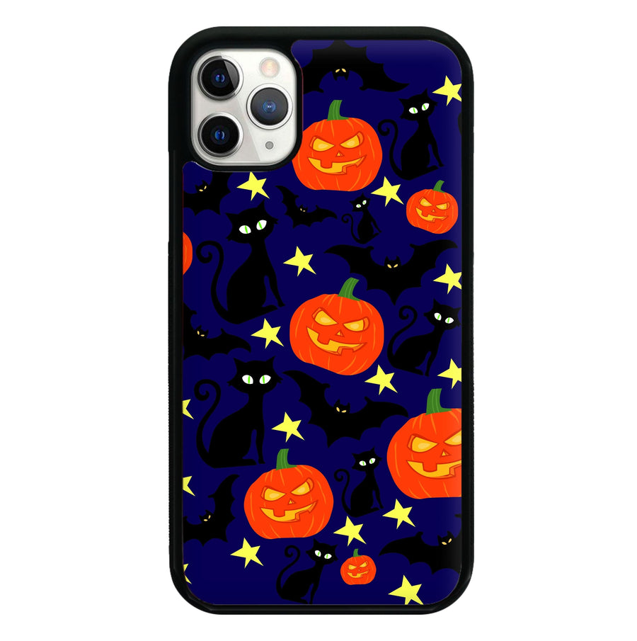 Pumpkin And Cats - Halloween Phone Case