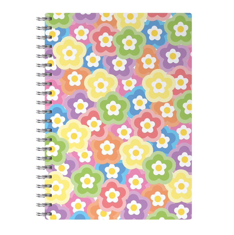 Psychedelic Flowers - Floral Patterns Notebook