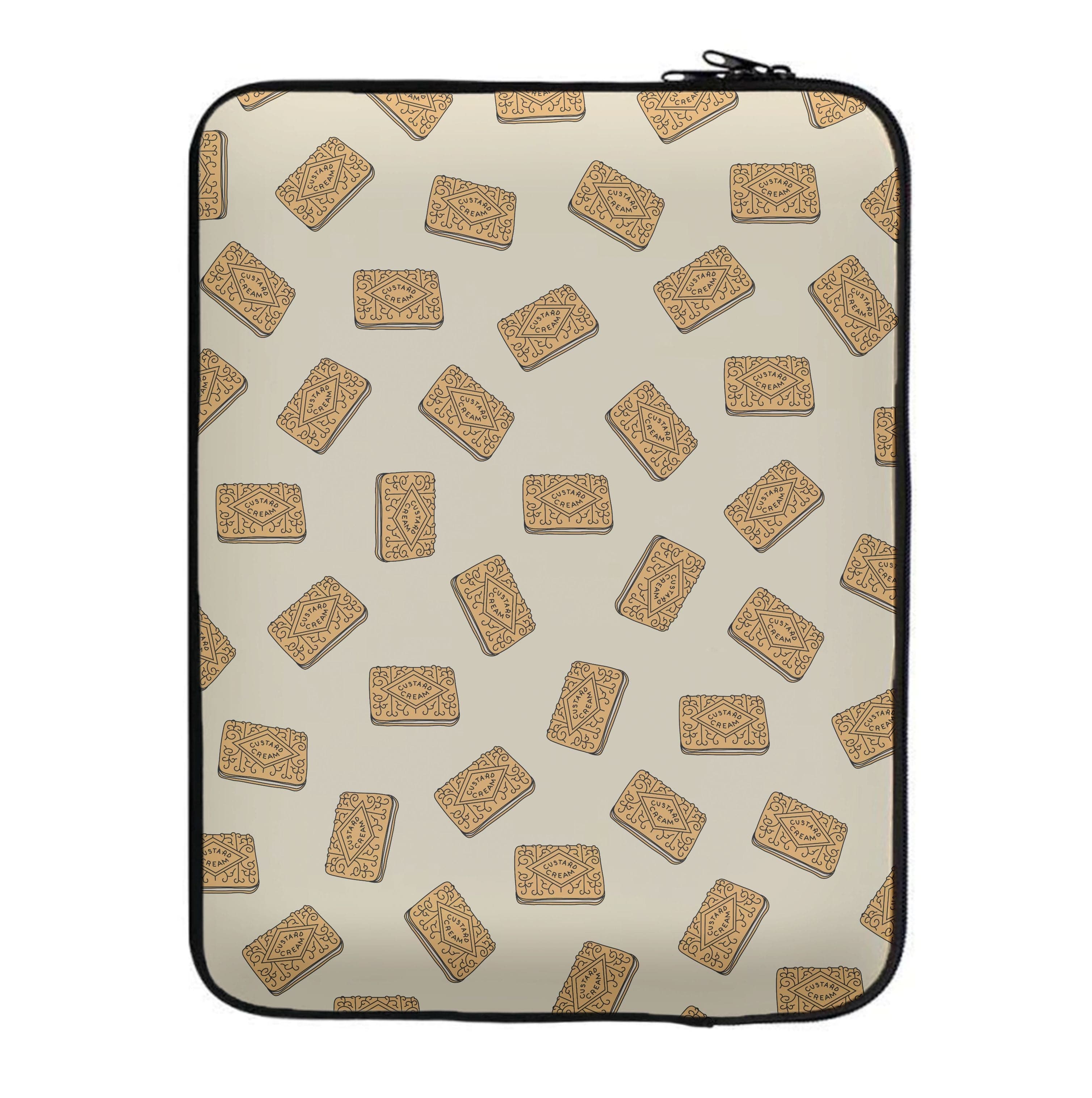 Custard Creams - Biscuits Patterns Laptop Sleeve