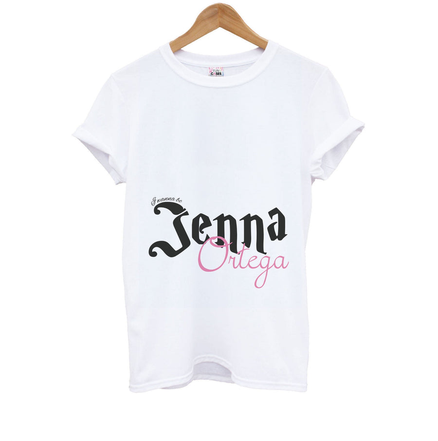 I Wanna Be Jenna Ortega Kids T-Shirt