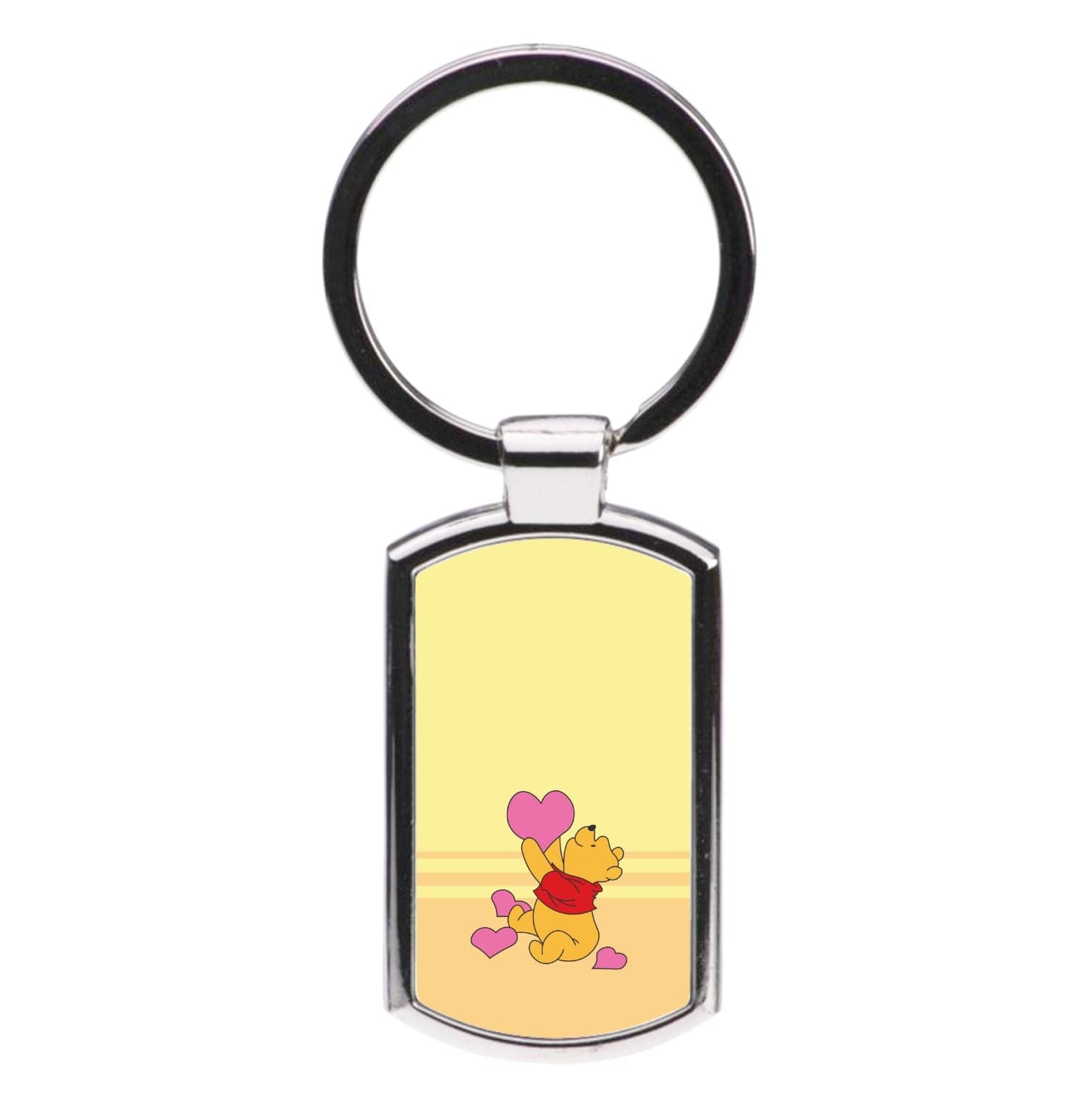 Pooh Love Heart Balloons Valentine's Luxury Keyring