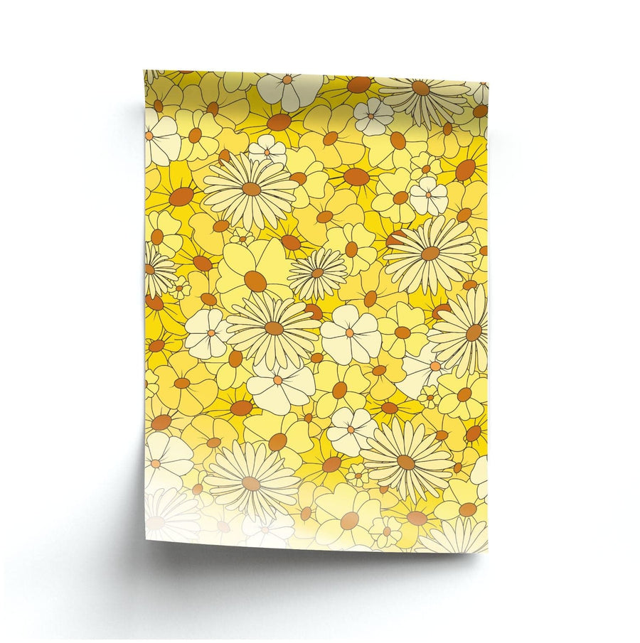 Yellow Flower Pattern - Mothers Day Poster