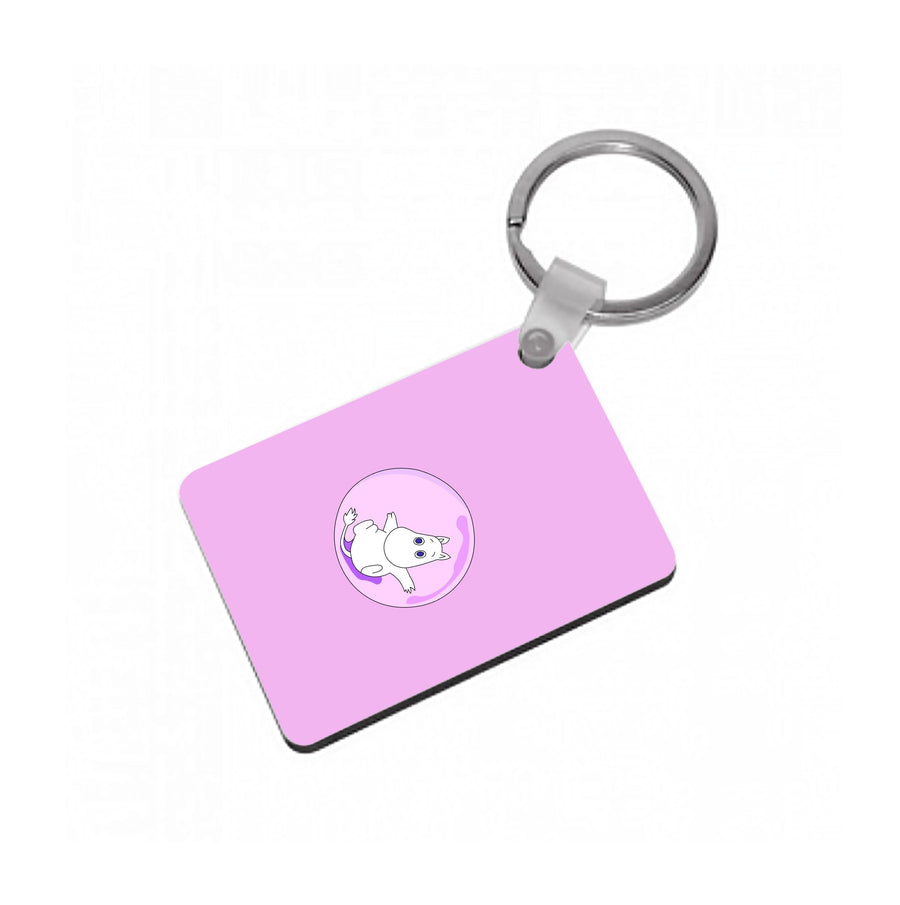 Moomin In A Pink Bubble  Keyring