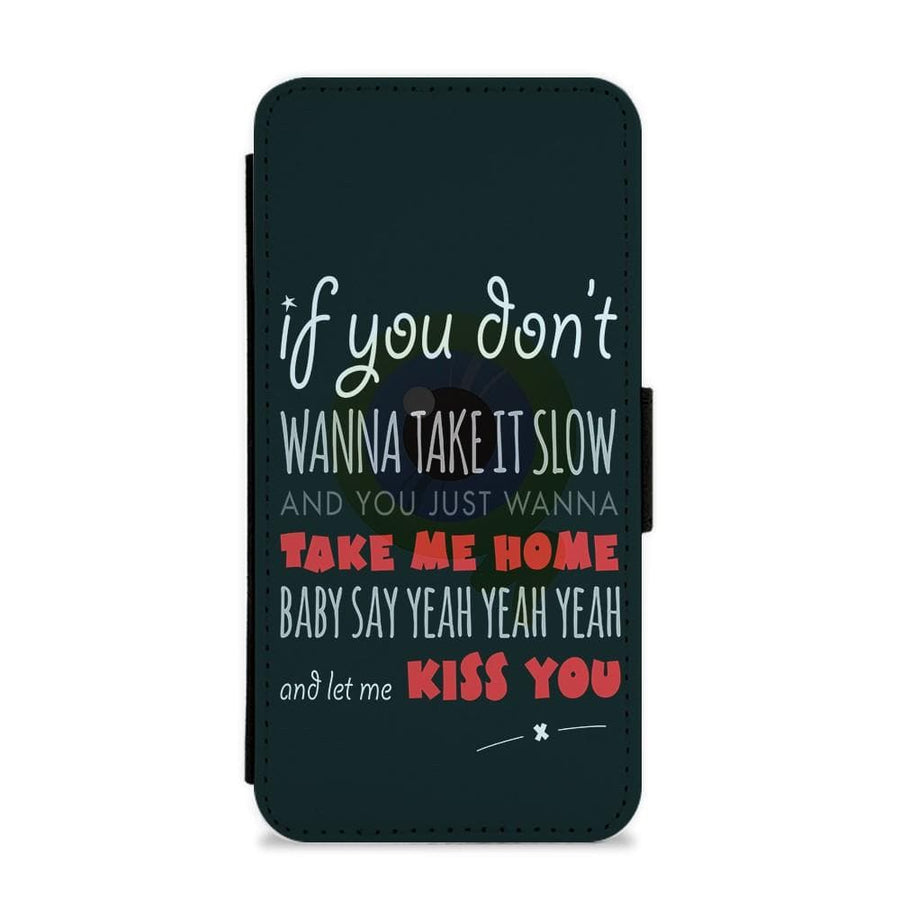 Kiss You Lyrics - One Direction Flip / Wallet Phone Case - Fun Cases