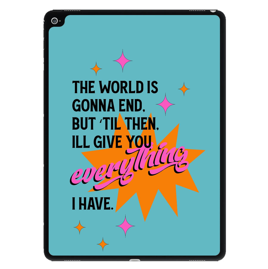 The World Is Gonna End - Sam Fender iPad Case