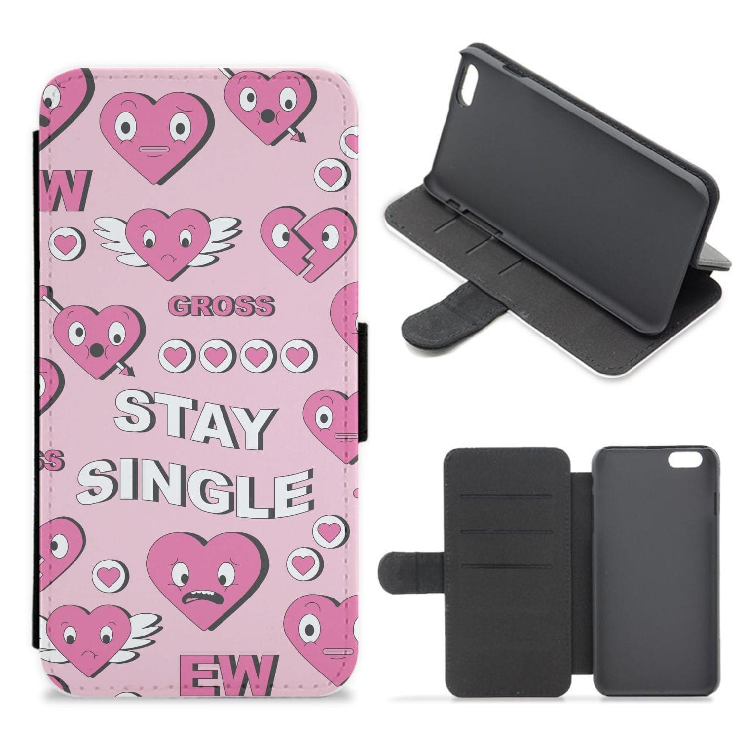 Stay Single - Valentine's Day Flip / Wallet Phone Case