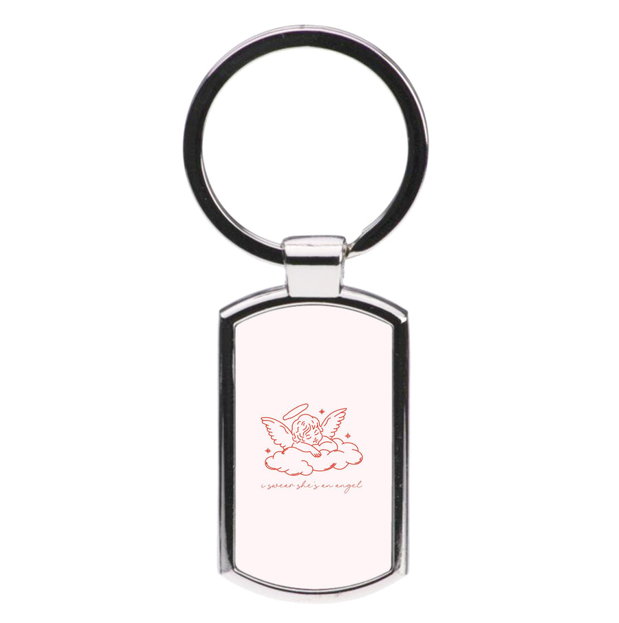 I Swear Shes An Angel - Clean Girl Aesthetic Luxury Keyring