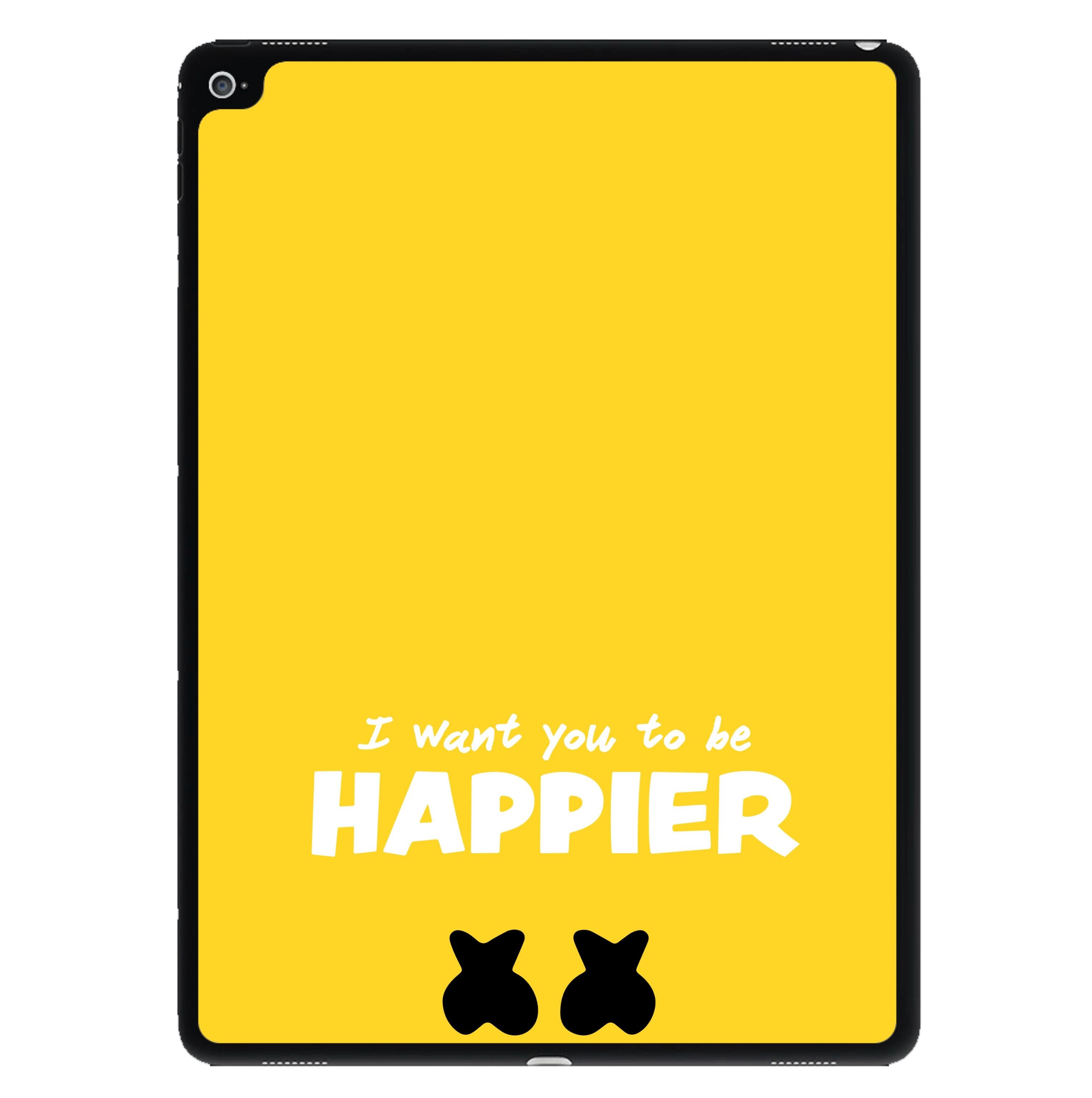 I Want You To Be Happier - White Helmet DJ iPad Case