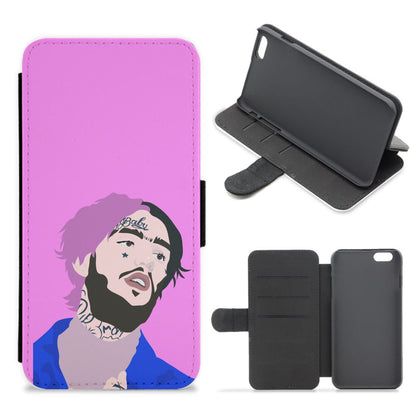 Pink And Black Hair - Peep Flip / Wallet Phone Case