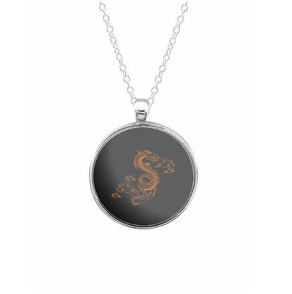 Orange - Dragon Patterns Necklace