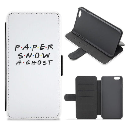 Paper, Snow, A GHOST - Friends Flip Wallet Phone Case - Fun Cases