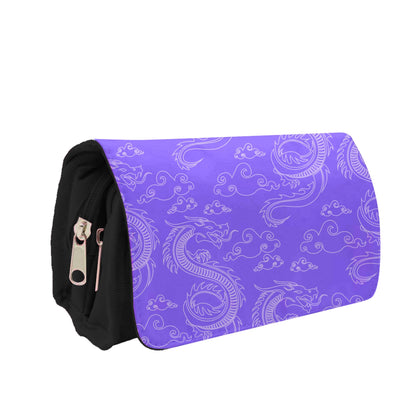 Purple Dragon Pattern Pencil Case