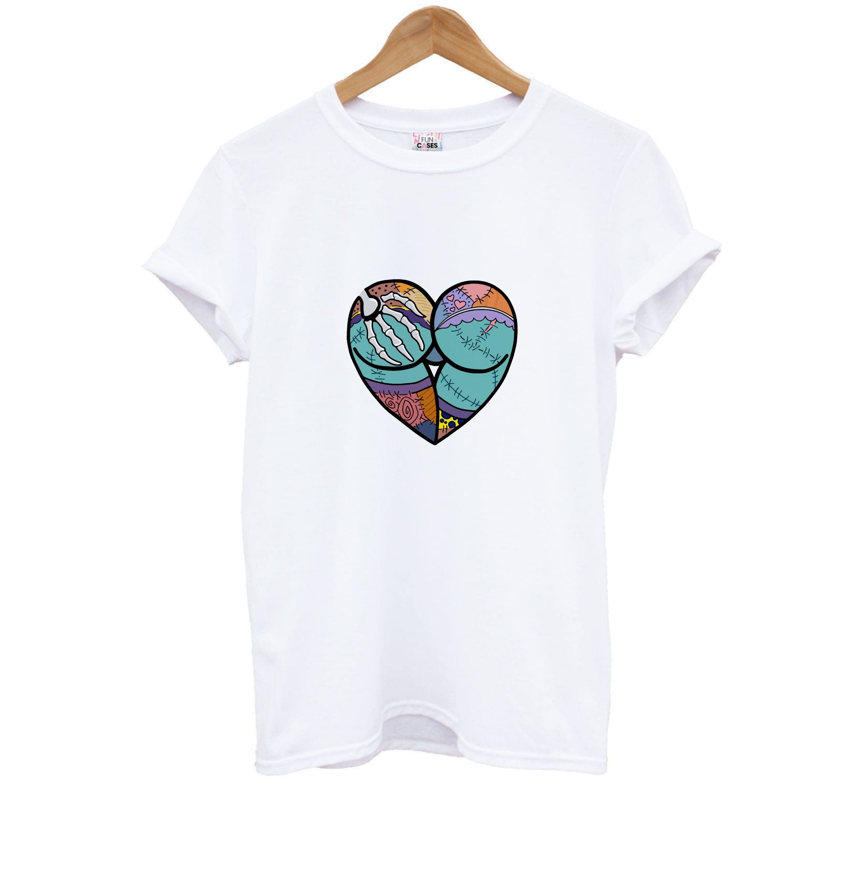 Sally And Jack Heart - TNBC Kids T-Shirt