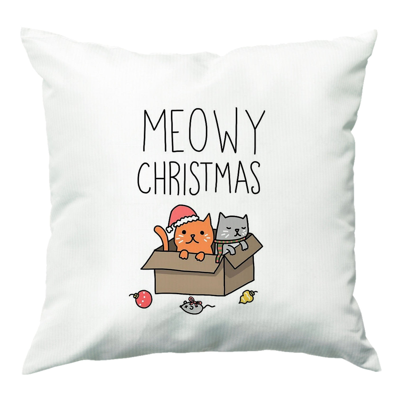 Meowy Christmas Cushion