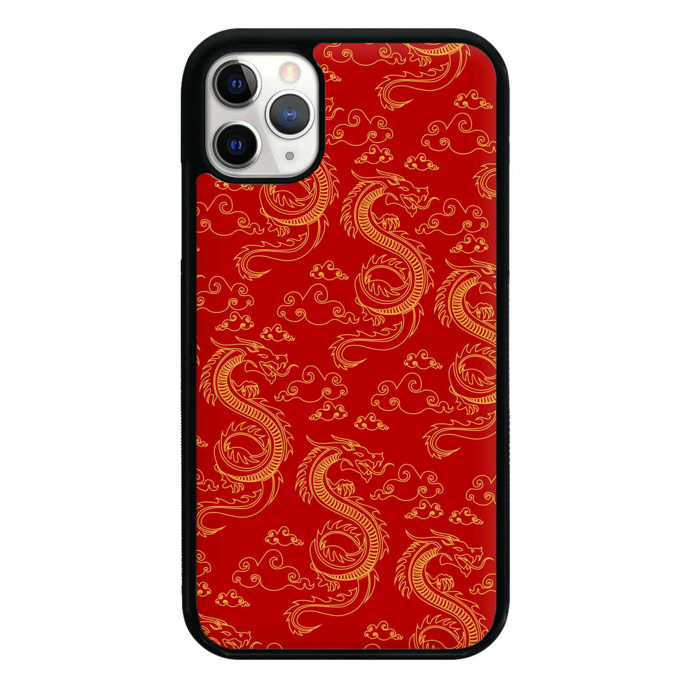 Red And Gold Dragon Pattern Phone Case