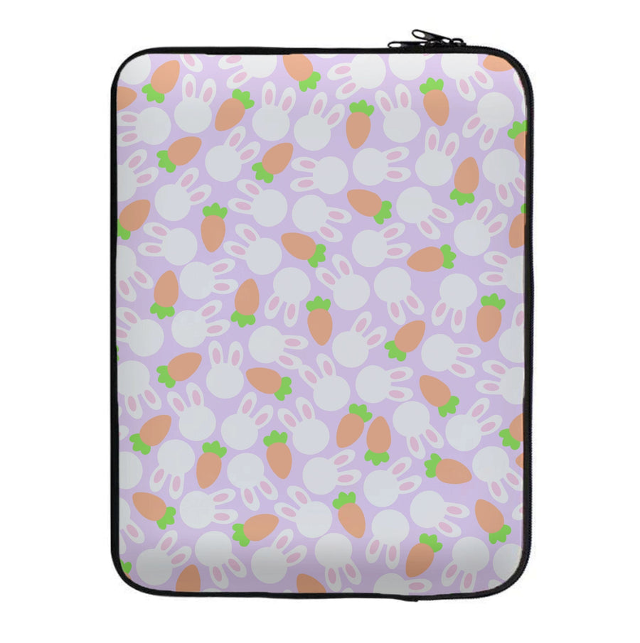 Rabbits And Carrots - Easter Patterns Laptop Sleeve