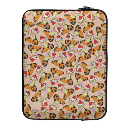 Tiger Pattern Christmas Laptop Sleeve