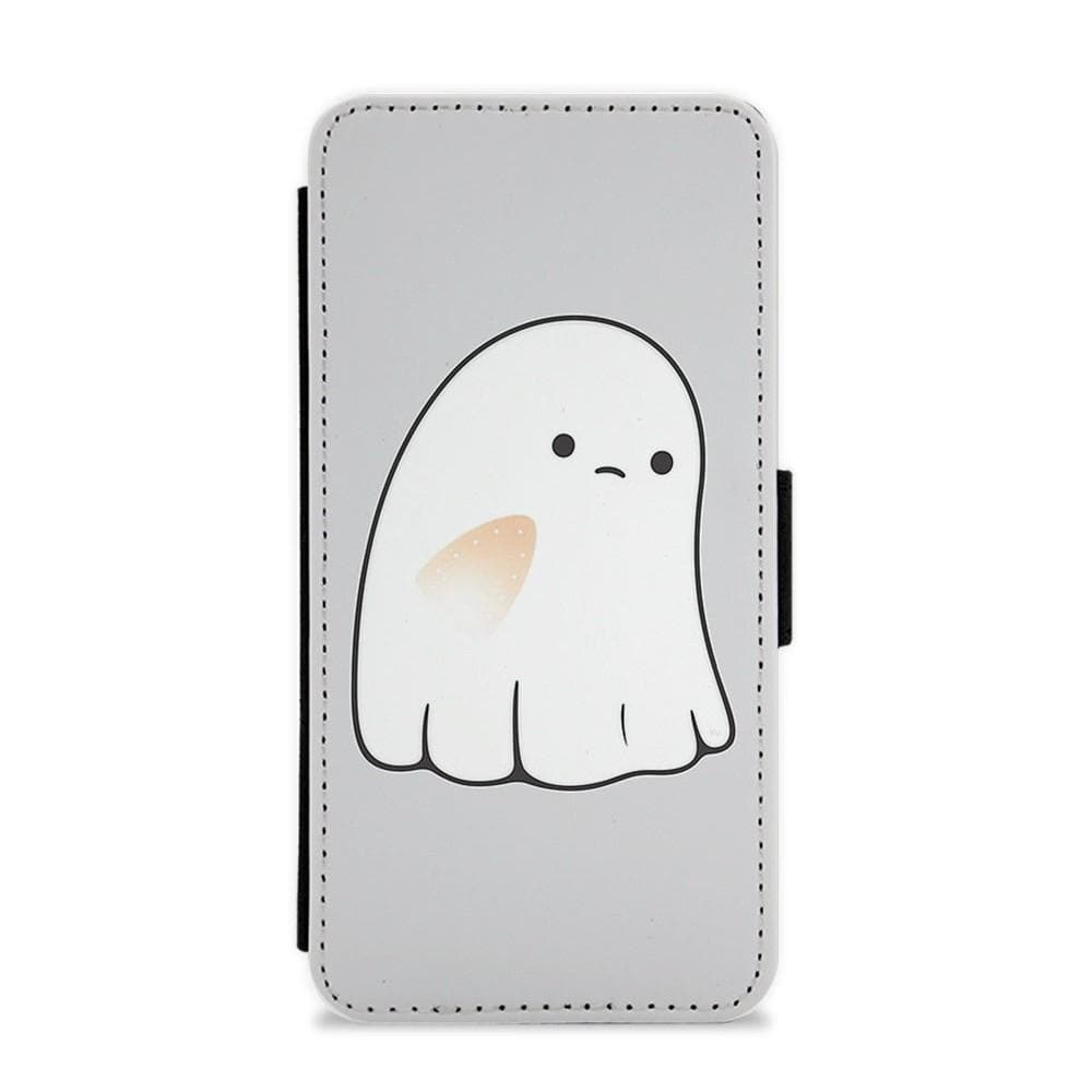 Sad Ghost Halloween Flip / Wallet Phone Case - Fun Cases