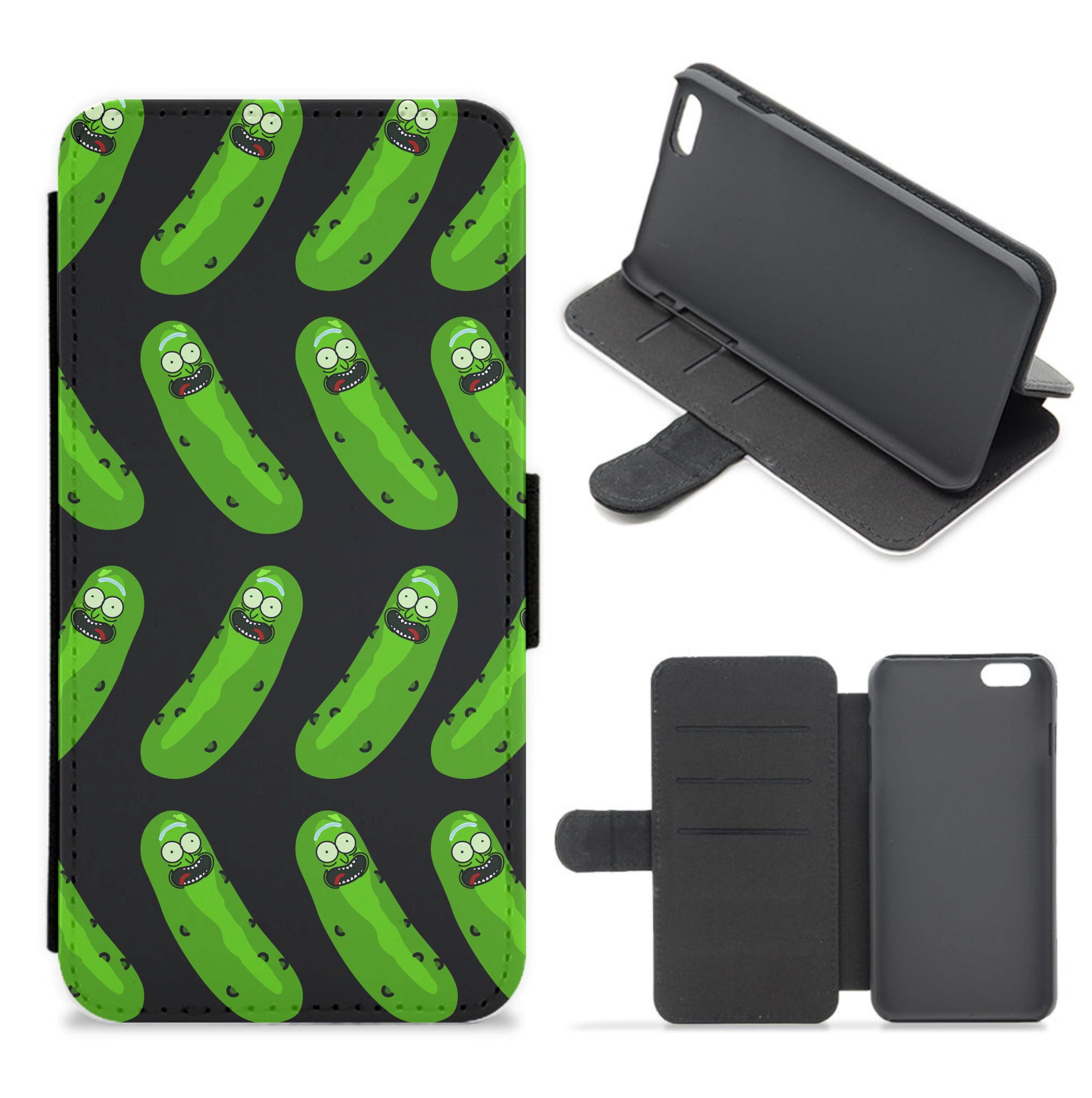 Pickle Rick Pattern - RAM Flip / Wallet Phone Case