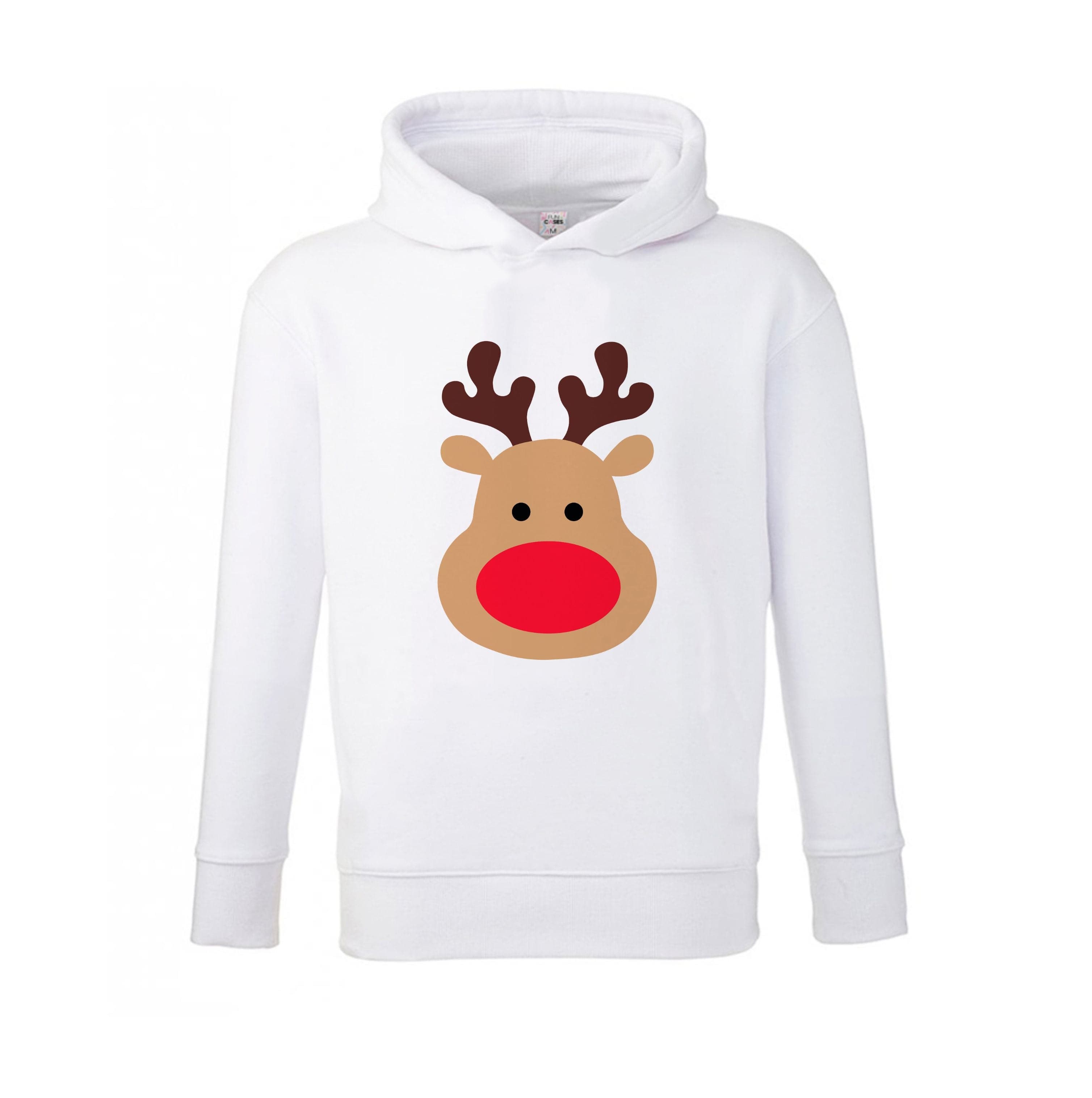 Rudolph Face - Christmas Kids Hoodie