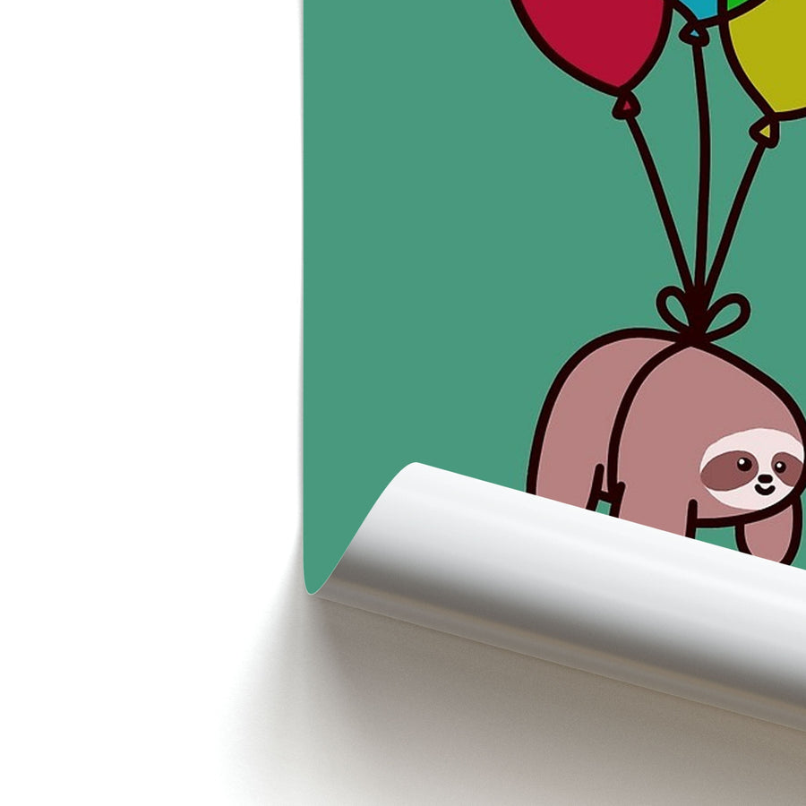 Balloon Sloth Poster