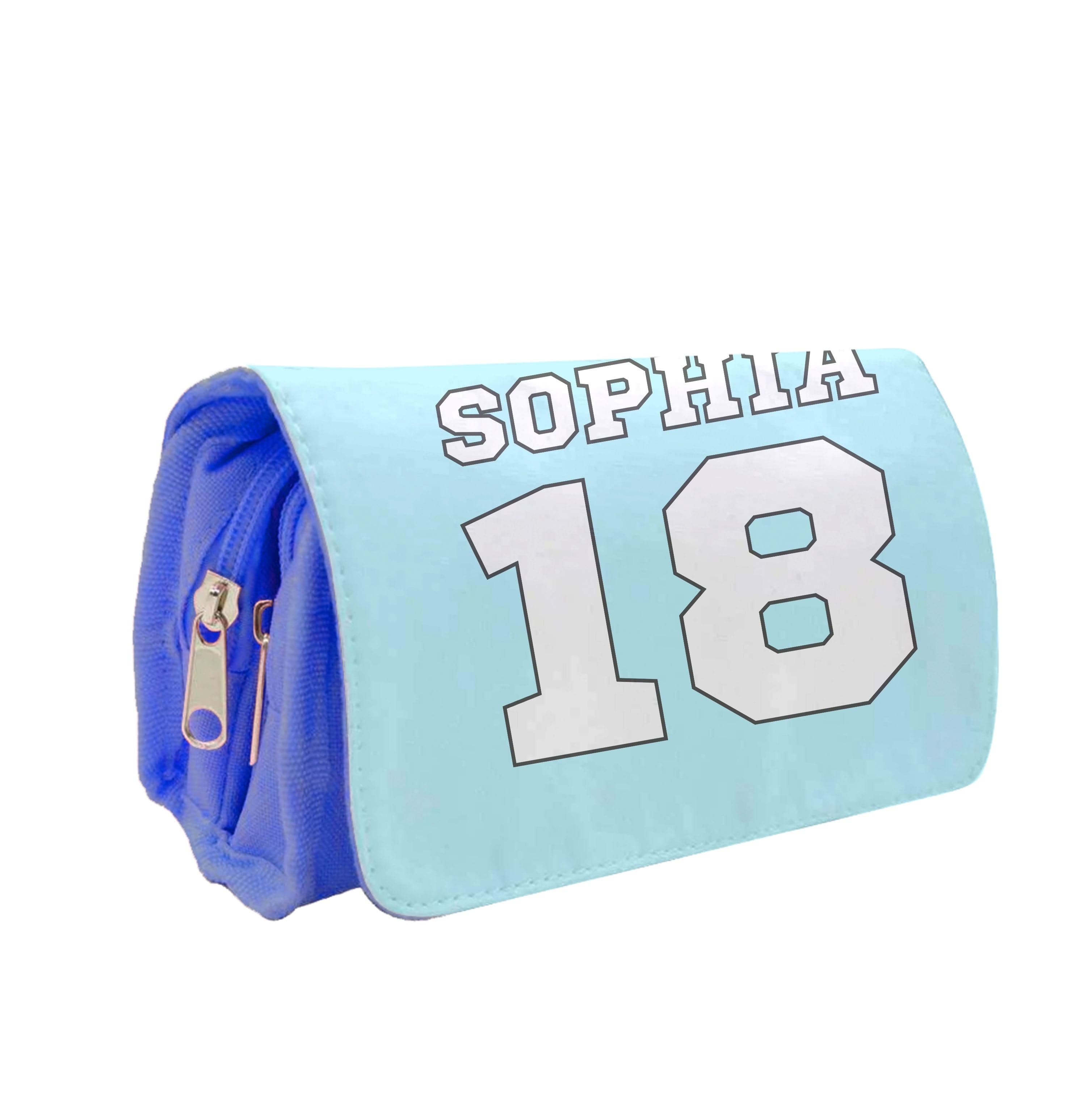 Light Blue - Personalised Football Pencil Case