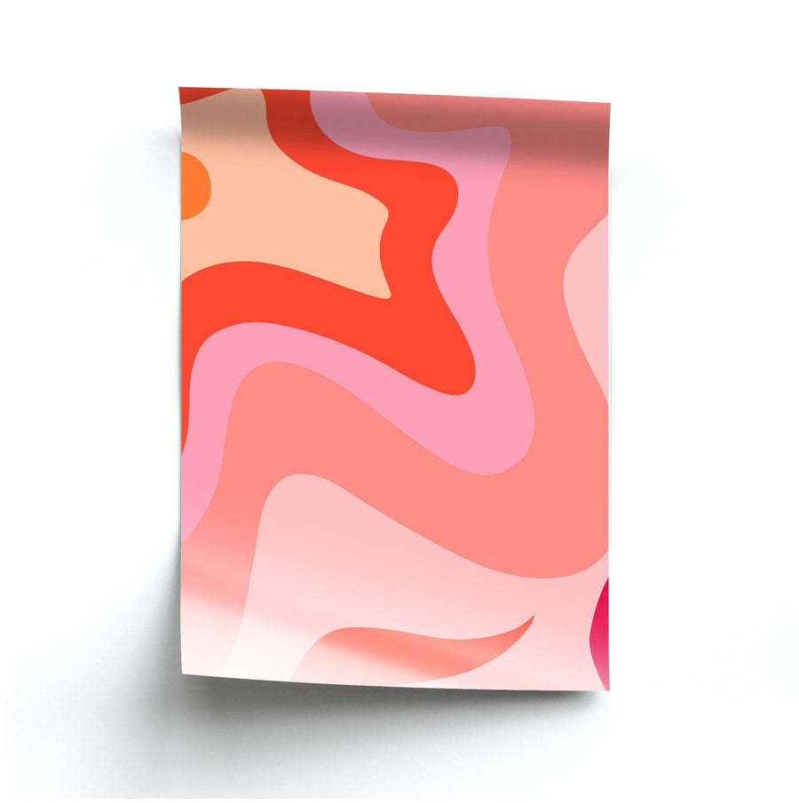 Abstract Pink And Purple Poster