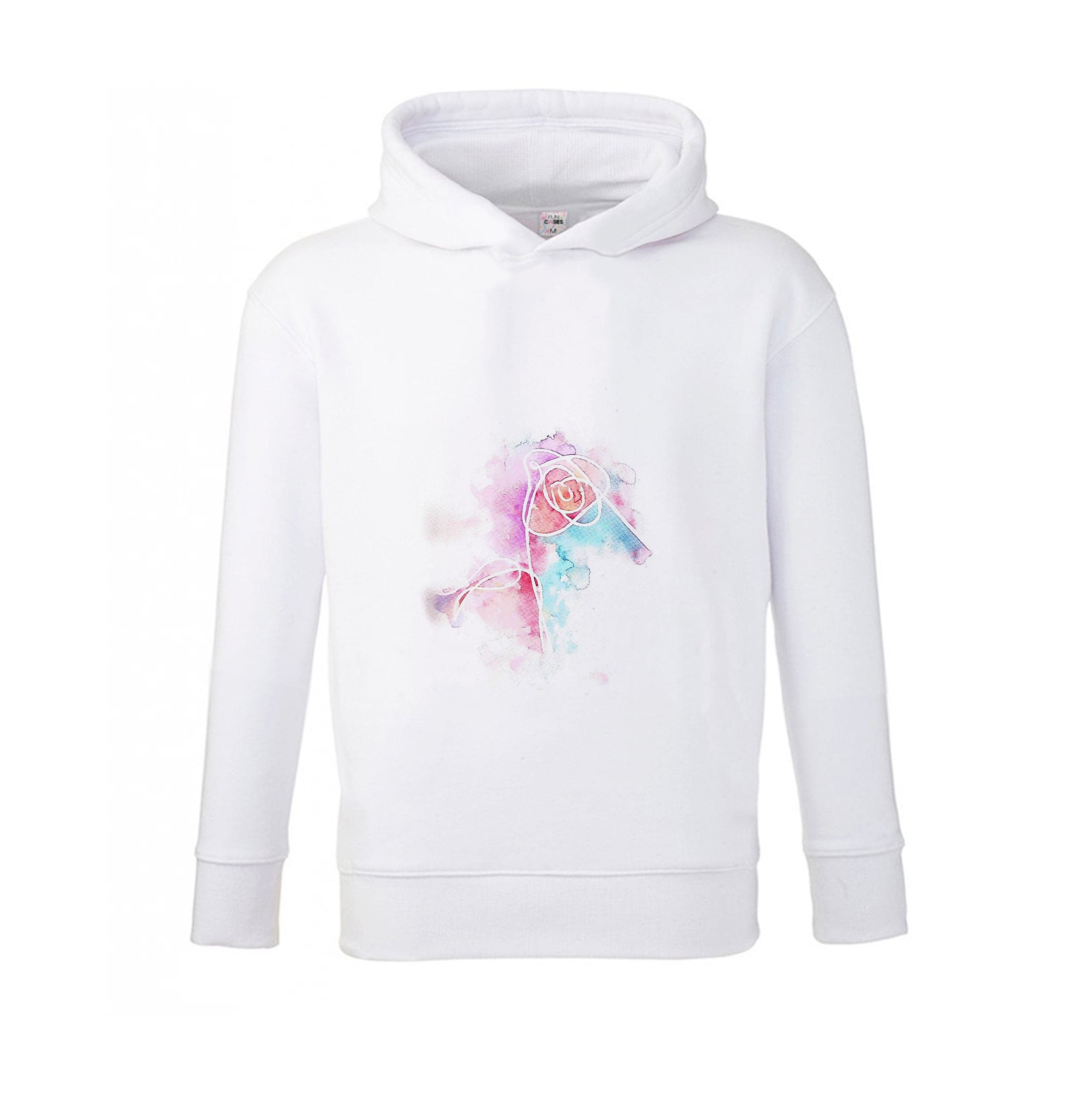 K-Pop Band Love Yourself Watercolour Painting Kids Hoodie