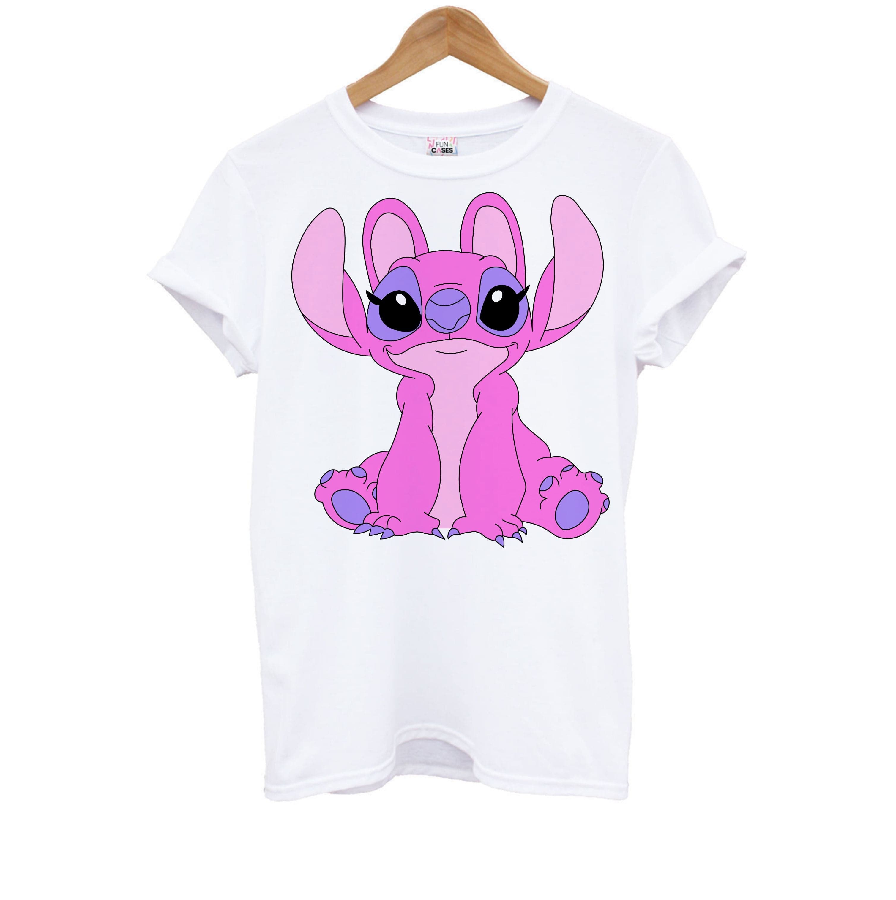 Sitting Down - Pink Alien Kids T-Shirt