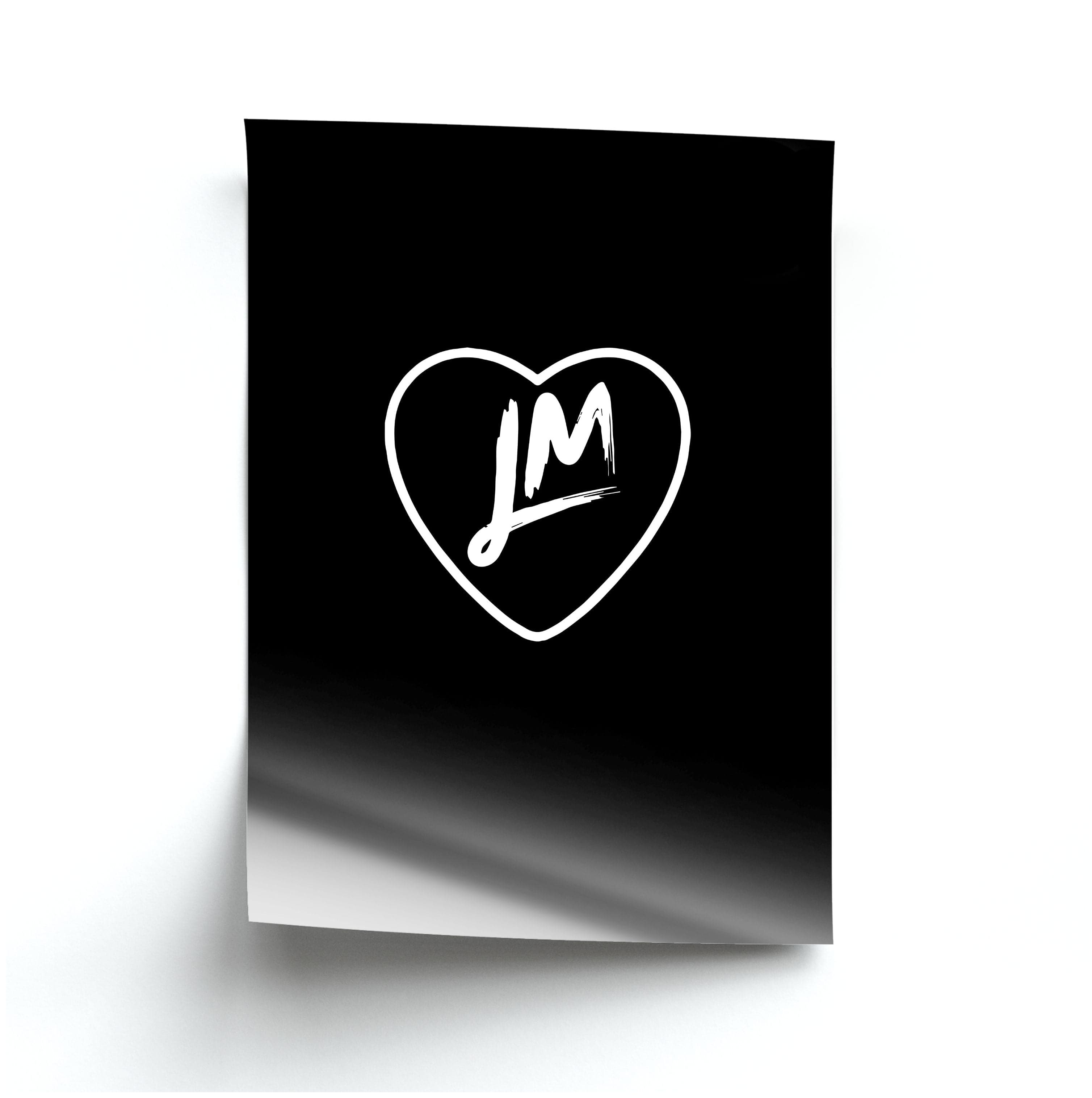 Little Mix Heart Poster - Black