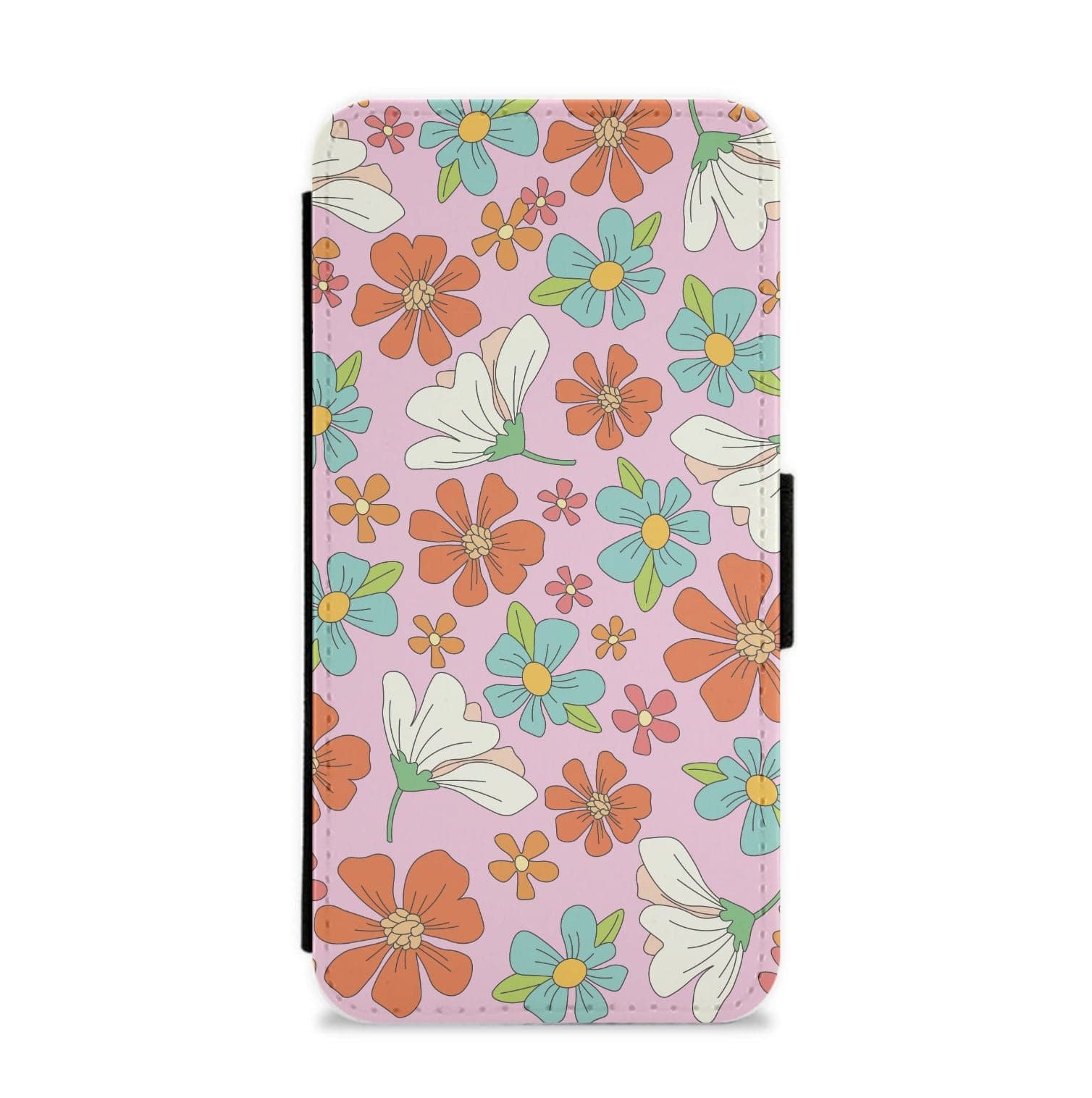 Pink Flower Pattern - Mothers Day Flip / Wallet Phone Case