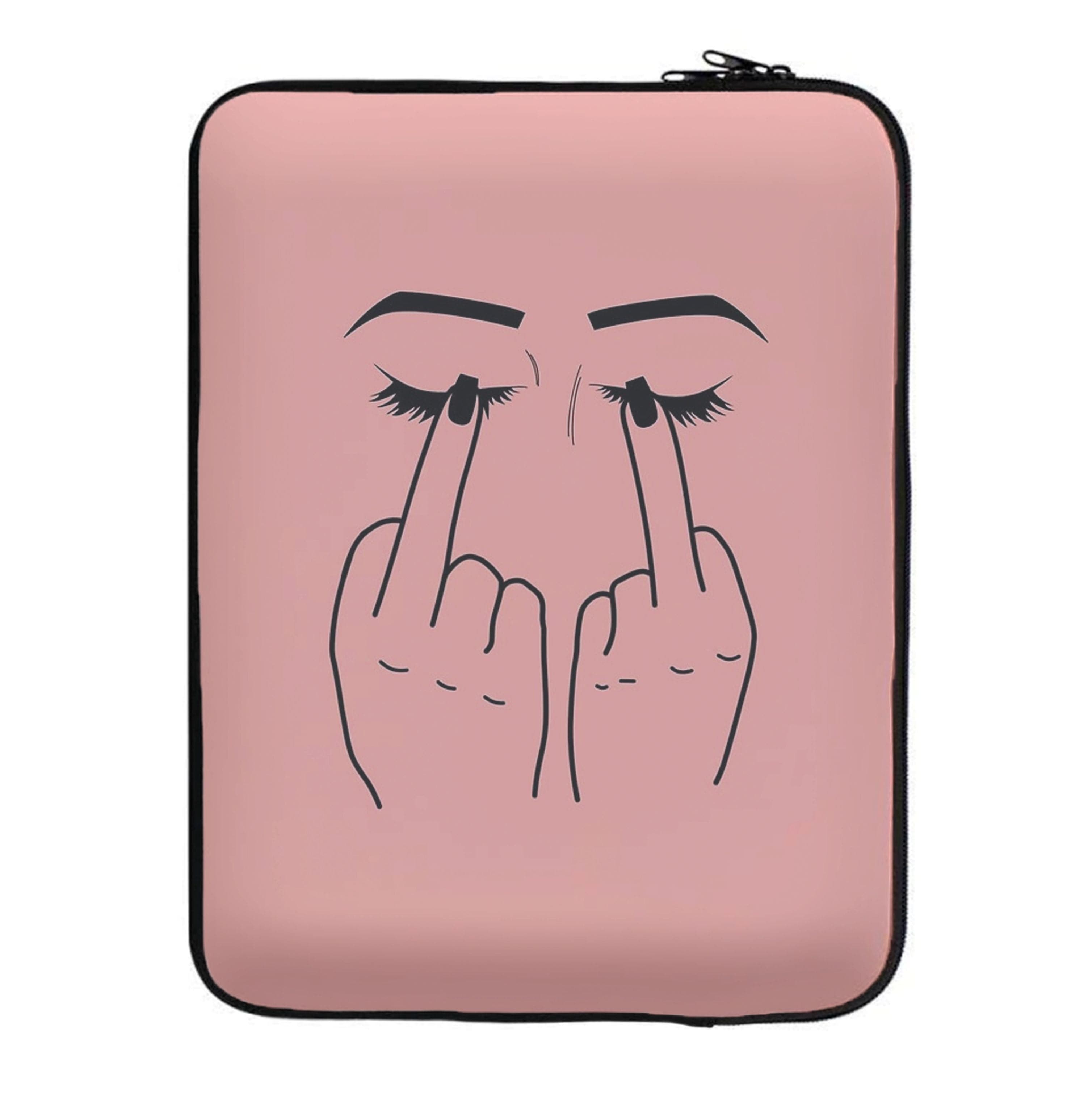 Middle Finger Eyes Laptop Sleeve