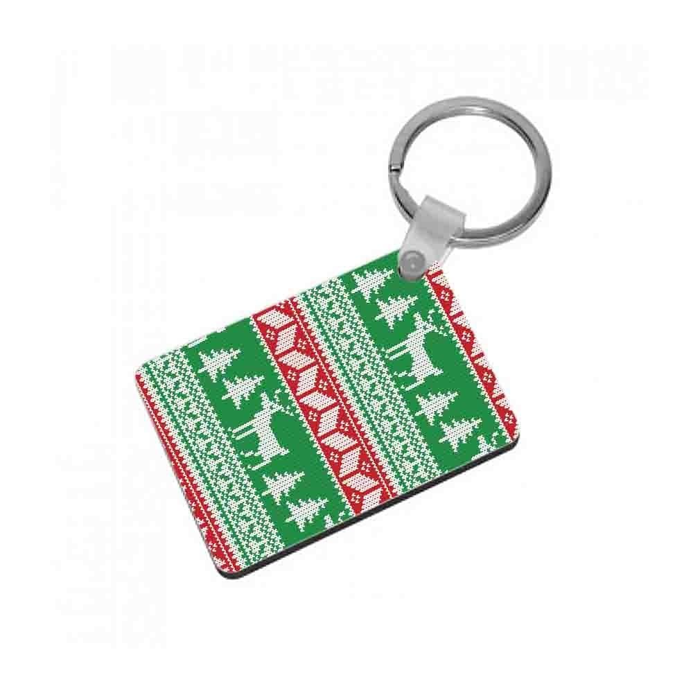 Christmas Jumper Pattern Christmas Keyring - Fun Cases