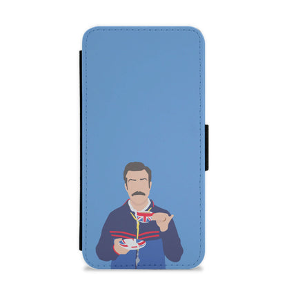 Ted Drinking Tea Flip / Wallet Phone Case