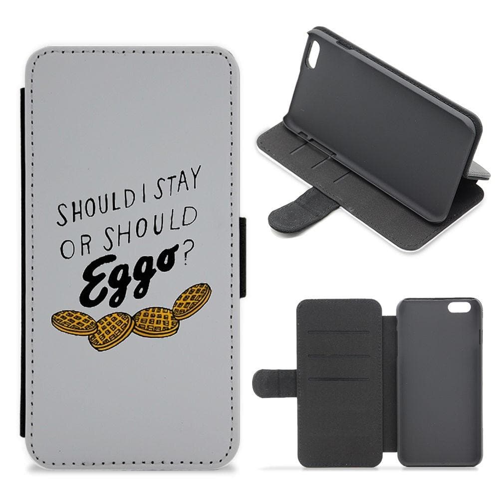 Should I Stay Or Should I Eggo - Stranger Things Flip / Wallet Phone Case - Fun Cases